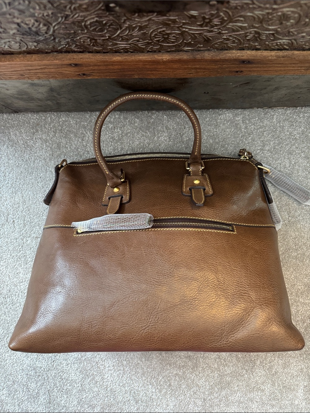 Dooney & Bourke Florentine Clayton in Elephant with strap - Picture 11 of 16